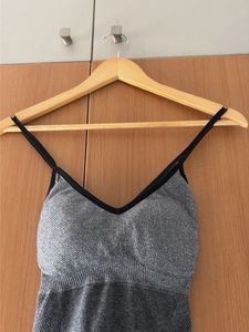 Padded Gray &amp; Black Sports Tank Top