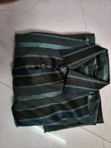 Men's Blue Cotton Blend Casual Shirt