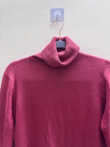 Burgundy Turtleneck Sweater
