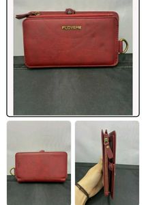 Genuine Leather Phone Wallet Card Holder