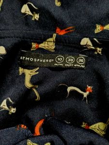 Sale!! Cute Cat Print Collar Sleeveless Dres