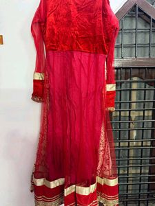 Red &amp; Gold Embroidered Lehenga Choli