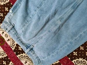 Light Wash Denim Maxi Skirt