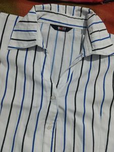 Striped Button-Up Shirt