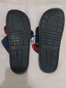 Men's Navy Blue &amp; Red Sandals