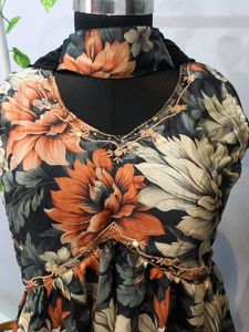 Stunning Black Brand New Indo-western Dress