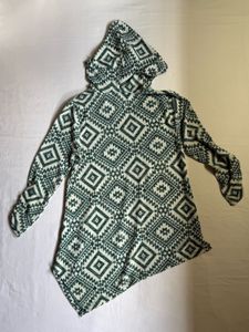 Hooded Geometric Print hoodie