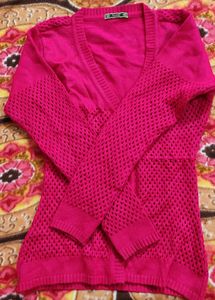 pink Net Sweater