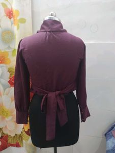 Elegant Burgundy Blouse