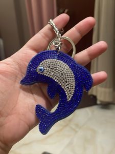 Sparkly Dolphin &amp; Shell Keychain Set