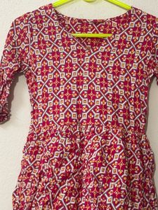 Boho Print 3/4 Sleeve Kurta