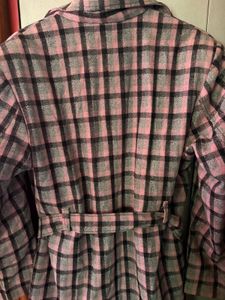 Chic Plaid Belted Jacket