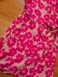 faballey pink Floral Wrap Dress