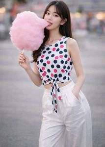 Cute Polka Dot Sleeveless Top