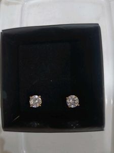 Gold Tone Necklace with CZ Pendant