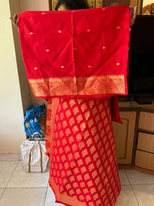 Vintage Red &amp; Gold Pure Silk Saree❤️