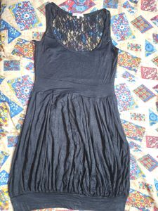 Black Lace Trimmed Dress