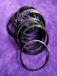 Set of Black Glass Bangles