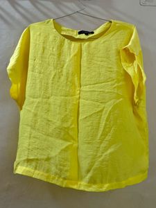 Bright Yellow Casual Top
