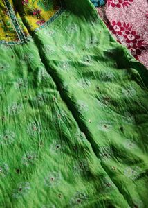 Green Embroidered Kurta Set