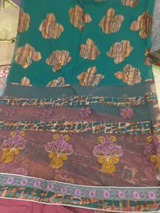Heavy Georgette Saree Wth Blouse For Womens