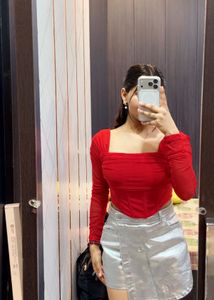 Chic Off-Shoulder Mesh corset Top