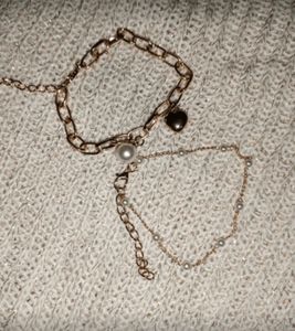 Savana Gold Chain Bracelet Set with Pearls