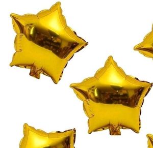 Star And Heart Shape Golden Foil Balloon