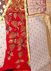 Vibrant Red Embroidered Kurta