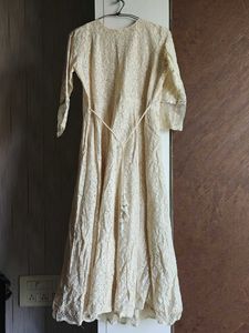Elegant Cream Lace Ethnic Gown
