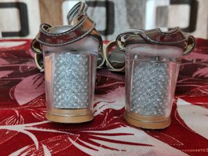Sparkling Silver Heeled Sandals