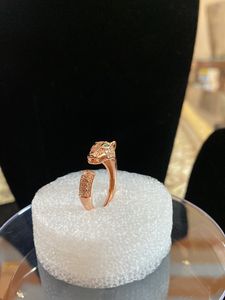 Antitarnish Stone Studded Simba Rosegold Ring