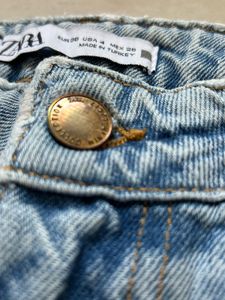Zara Light Wash Wide Leg Jeans