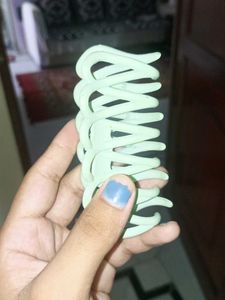 Light Green Spiral Claw Clip