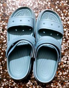 Women's Light Blue &amp; Brown Slippers