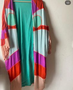 Boho Patchwork Long Kimono Cardigan