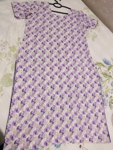Pretty Purple Printed Kurta with pant
