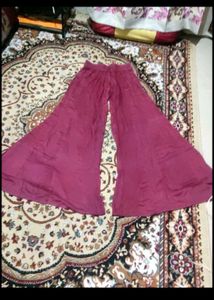 Maroon Flared Palazzos