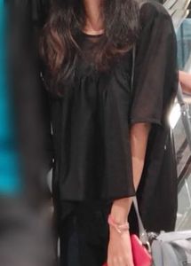 Sheer Black High-Low Tunic Top