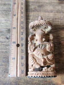 Lord Ganesh Wooden Idol For Pooja/Gift/Decor