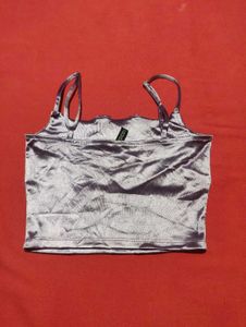 Shiny Party Wear Crop Top – H&amp;M – Size XS