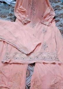 Peach Luxury Georgette Suit