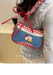 Cute Cherry Gingham Shoulder Bag