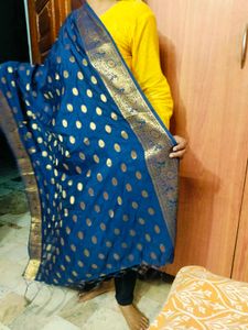 Blue &amp; Gold Dupatta