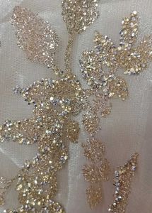 ✨ Exquisite Champagne Gold Sequined Gown –like new