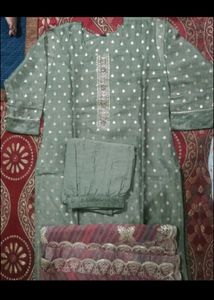 Elegant Green Kurta Set with Dupatta