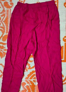 Pink Straight Pant + Golden Dupatta