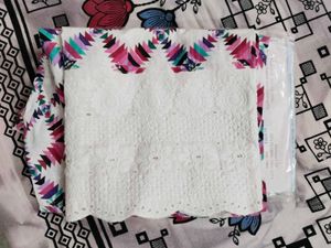 Pure Cotton Palazzos with Lace Border