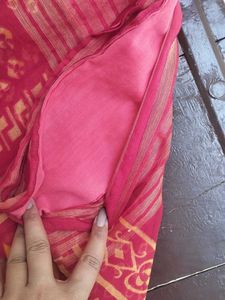 Red Bandhani Saree with Blouse