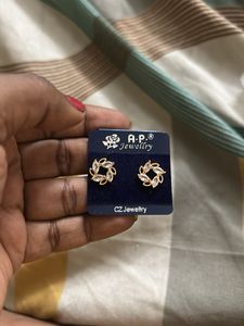 Elegant CZ Stud Earrings